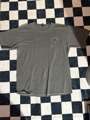 Gildan Ultra Cotton Men’s L Gray Double-Sided Pirate Graphic Crew T-Shirt