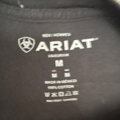 Ariat Black Men’s Medium Crew Neck Short Sleeve T-Shirt FREE SHIPPING