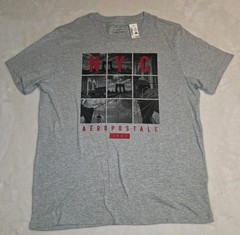 AEROPOSTALE T-Shirt Adult Mens XL Brooklyn Bridge NYC Gray NWT