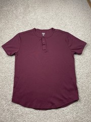 Under 510 Shirt Mens Medium burgundy Dad Tee Performance Preppy Stretch Travel