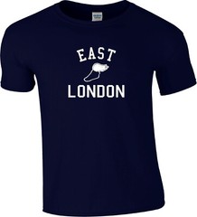 East London Retro Track T-Shirt – Running, College, Souvenir, Various Colours