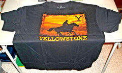 Yellowstone Western Cowboy Horse Black Short Sleeve T-Shirt – NWOT Size LARGE