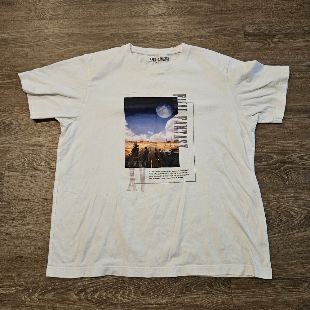 Uniqlo UT Final Fantasy XV 35th Anniversary Graphic T Shirt White Men’s XL