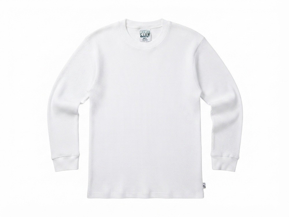 Vintage Pro Club Heavyweight Thermal Shirt Mens Small White Long Sleeve Cotton