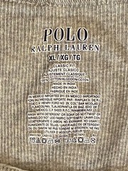 Polo Ralph Lauren Tank Top Men XL Ribbed 100% Cotton Classic Fit Gray Sleeveless