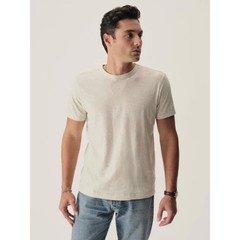 Buck Mason Soft Pima Cotton Classic T-Shirt in Heathered Oat Size Large