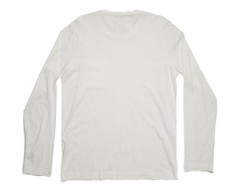Kired Kiton $325 NWT White Supima Crepe Cotton Long Sleeve T-Shirt M (50 IT)