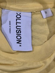 Asos Collusion Long Sleeve Graphic Print ‘Error’ T-Shirt Yellow Cotton Men’s XS