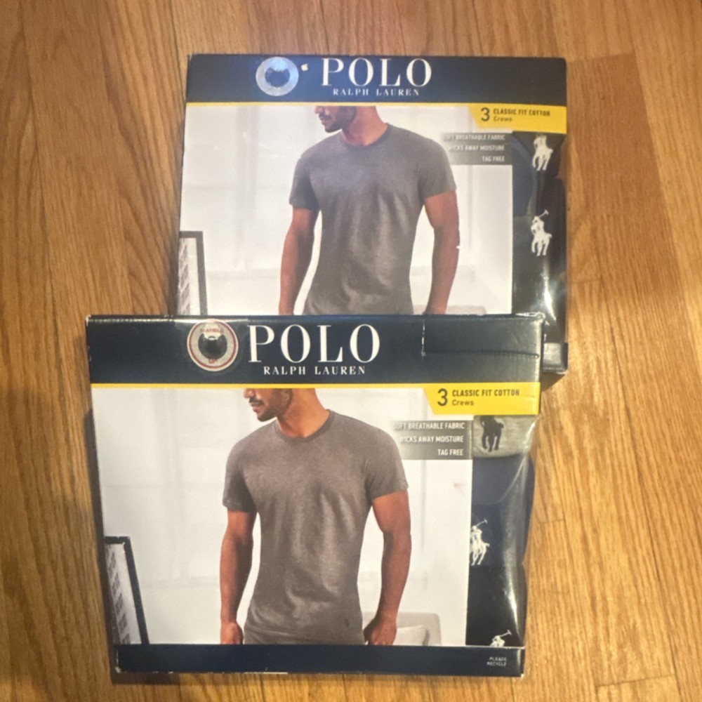 polo ralph lauren classic fit cotton crew neck t shirts variety 3 packs