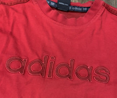VTG Adidas Long Sleeve T Shirt Mens XL Three Stripe Sleeve Spell Out Thailand