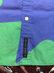 Billionaire Boys Club Shirt Mercury SS Woven Green Blue Button Down Large BBC