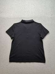 Lauren Ralph Lauren Men Polo Shirt XL Black Short Sleeve Crest Logo Button Front