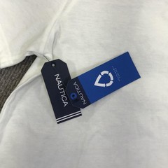 Nautica Shirt Mens Medium White Climate Response 83 Graphic Tee Tagless VR6641