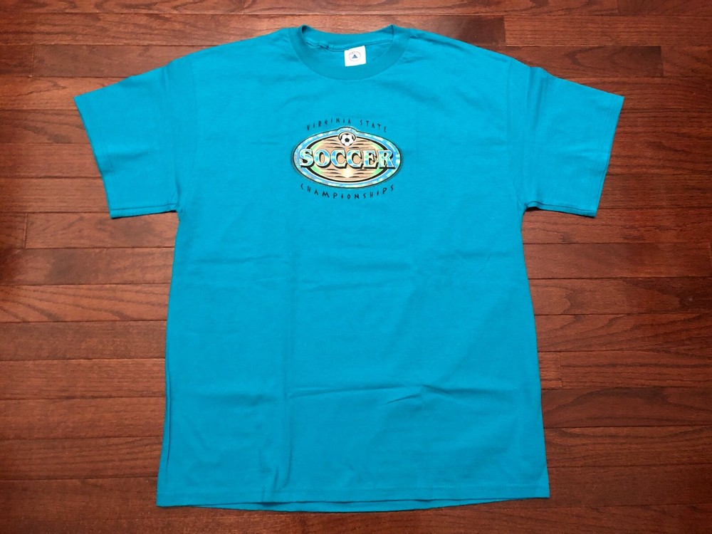1999 VIRGINIA STATE SOCCER CHAMPIONSHIPS T SHIRT MENS LARGE BLUE VINTAGE 90’s e