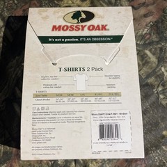 Mossy Oak Camo T-Shirt Mens Medium & Black T-Shirt Cotton/Polyester Moisture Wck