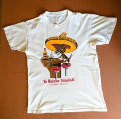 Vintage 1990s tourist souvenir graphic t-shirt “Yo Quiero Tequila” Size Med.