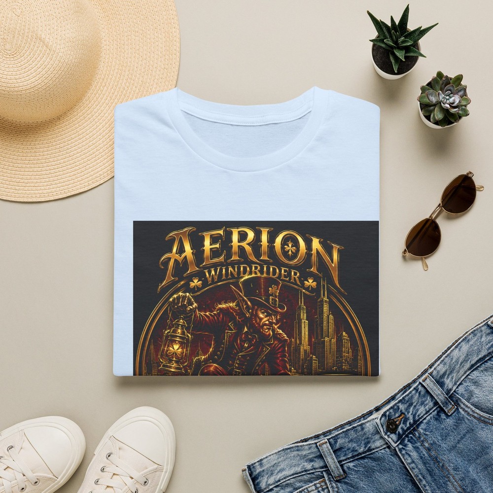 Aerion Windrider Fantasy Dragon Artwork T-Shirt | Steampunk Adventurer