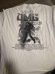 Usher OMG 2011 Tour T-Shirt Size 2XL Double Sided R&B Rap Music Tee White New I