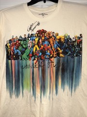 Universal Studios Marvel Superheroes T-shirt Large NWT Signed