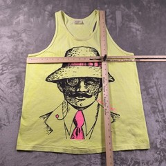 Vintage Panama Jack Tank Top Mens Large XL Yellow 80s Neon Single Stitch USA