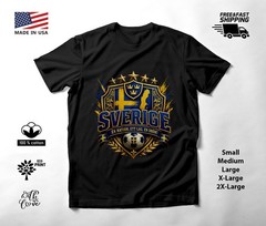SWEDEN – NEW World Cup 2026 Football Soccer Fans Black T-Shirt Tee Shirt