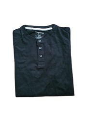 NWT Kenneth Cole Men’s Slim Fit Techni-Cole Stretch 3 Button T Shirt Black Med