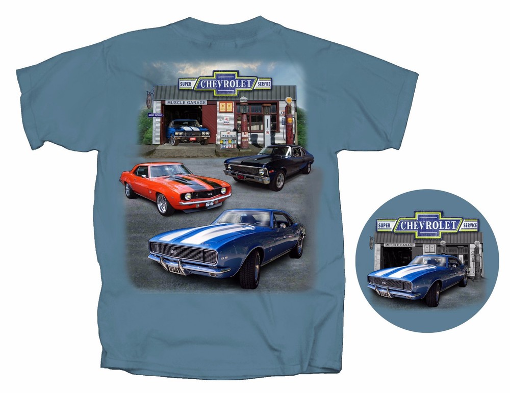 Joe Blow T’s Super Chevy Service GM Garage Men’s T-Shirt Chevelle Nova Camaro