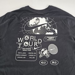 Nike Running World Tour Global Race Mens X-LARGE XL Black Graphic Tee NEW