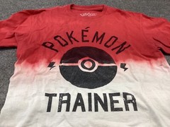 Pokemon Shirt Mens Small Red Trainer Tye die Poke Ball T