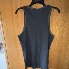 Pacific Collection Men M Black Cotton Jersey Scoop Neck Sleeveless VW Bus Tank