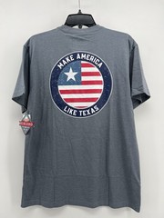 Burlebo Make America Like Texas Tee Men’s Heather Gray Short Sleeve Graphic XL