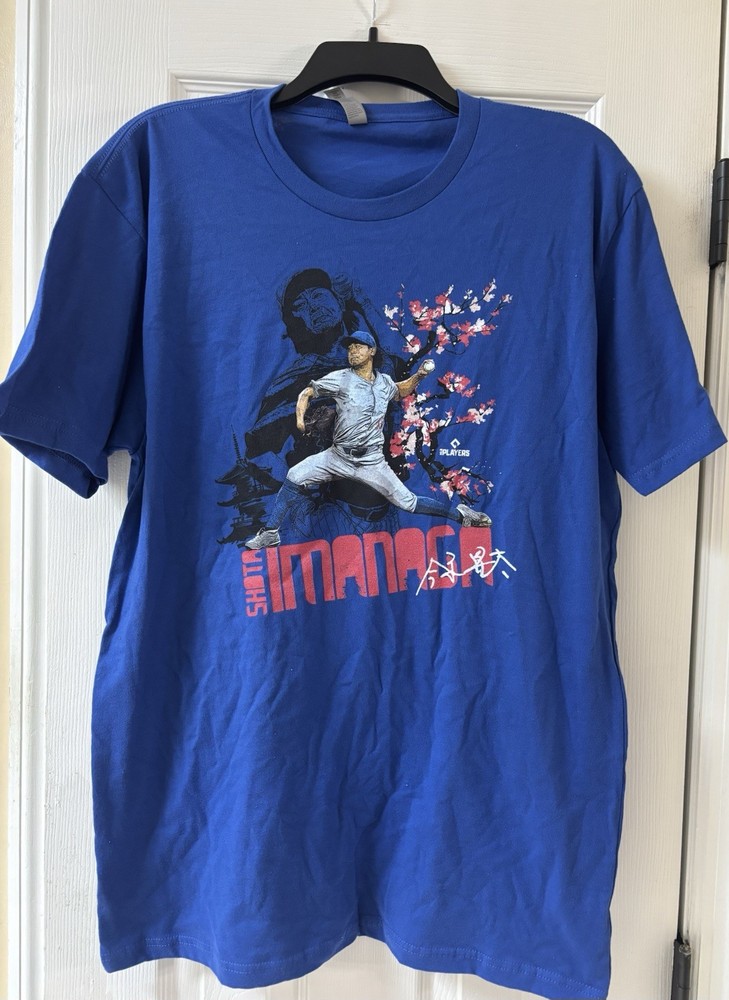 Shota Imanaga T Shirt Men’s Large Blue MLB Players Graphic Tee