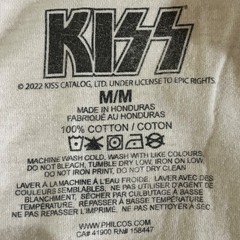KISS Destroys Anaheim Decades of Decibles Distressed Graphic T-Shirt White Med