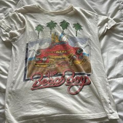 70s The Beach Boys band white short sleeve Reprint T shirt vtg Unisex NH13478