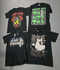 Slipknot Green Day Avenged Sevenfold A Day Remember T-Shirt Lot 4pc SZ Med (L)