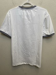 NEW Porter & Ash Men’s Large White Performance Tee Stripe Crew Neck T-Shirt NWT