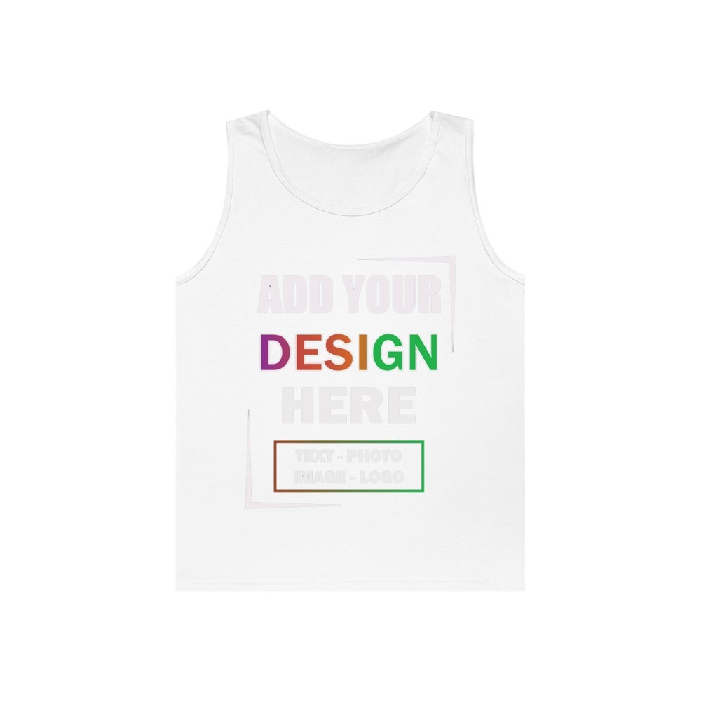 Personalized Custom Tank Top Print Photo Name Text Logo Unisex USA Gift