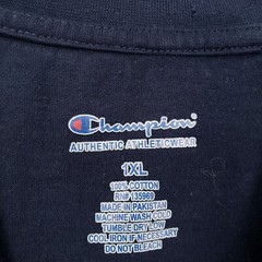 Champion T-Shirt Mens 1XL Blue Athleticwear Crew Neck Short Sleeves Cotton