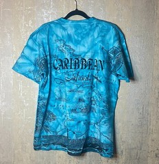 Gidan Caribbean Island Vintage All over Print T-shirt Size XL