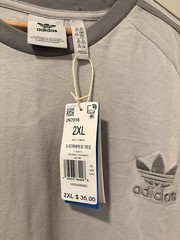 ADIDAS ORIGINALS 3-STRIPES CALIFORNIA TREFOIL SHIRT JN7016 Gray Men’s 2XL NWT