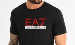 EMPORIO ARMANI Black T-shirt EA Men’s Tshirt Size.: M L XL XXL XXXL New