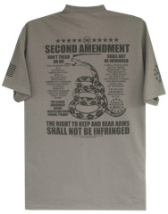 Second Amendment Militia Gadsden Flag Right To Bear Arms T-Shirt Liberty Freedom