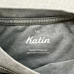 Katin Mens T Shirt Large Gray Palm Tree Stairway Graphic Tee 100% Organic Cotton