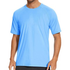 Mens UPF 50+ Short Sleeve Shirts Quick Dry Performance Hiking Rashguard Tee Tops