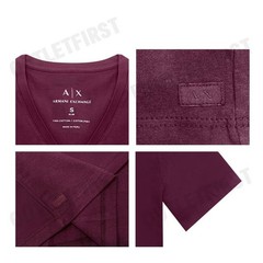 ARMANI EXCHANGE SLIM FIT T-SHIRT IN PIMA COTTON JERSEY COLOR WINE TASTING CODE: