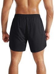 NELEUS Men’s 2 in 1 Running Shorts with Large, 6070 Black/Grey,2 Pack
