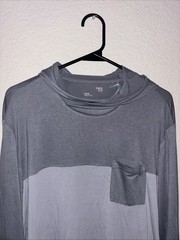 Free Fly Bamboo Hybrid Hoodie Mens Medium Slate Aspen Grey Sun UPF 50+ NWT