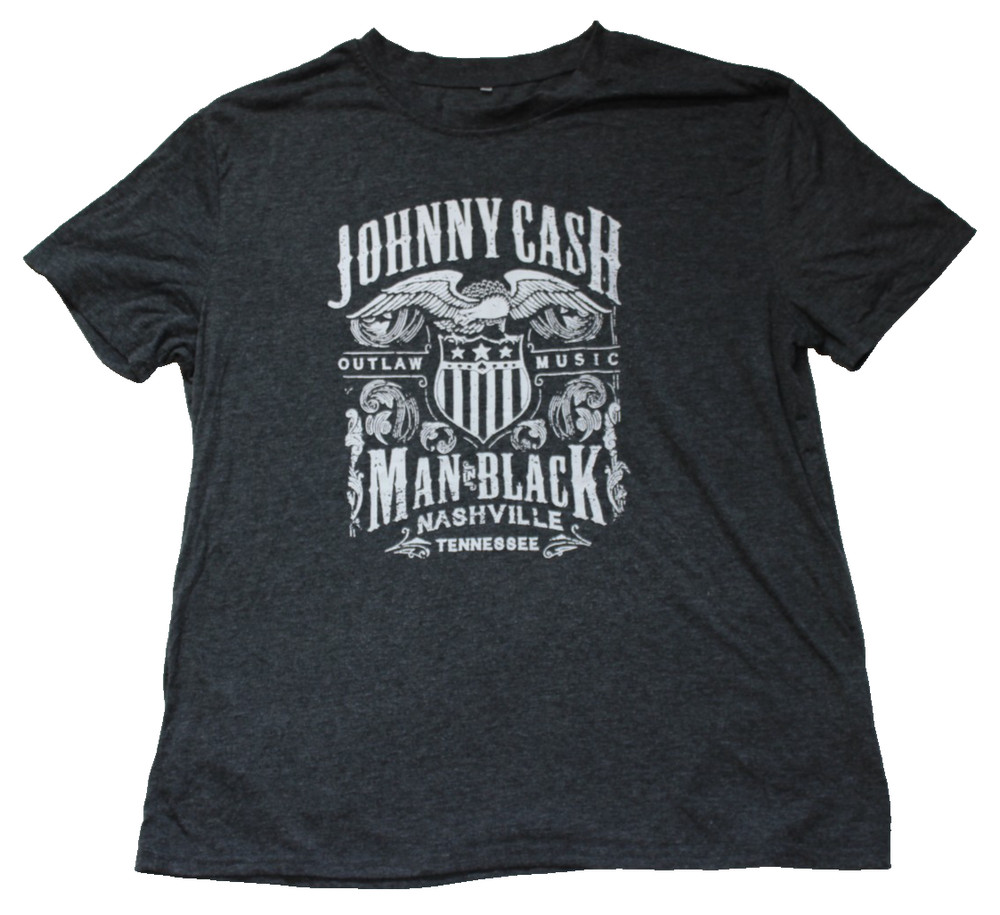 Johnny Cash Man In Black Nashville Tennessee T-Shirt Men’s Size 2XL Gray