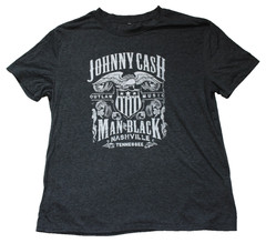 Johnny Cash Man In Black Nashville Tennessee T-Shirt Men’s Size 2XL Gray
