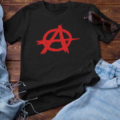 ANARCHY T-SHIRT (politics punk music 70s 80s crusty band metal Political)